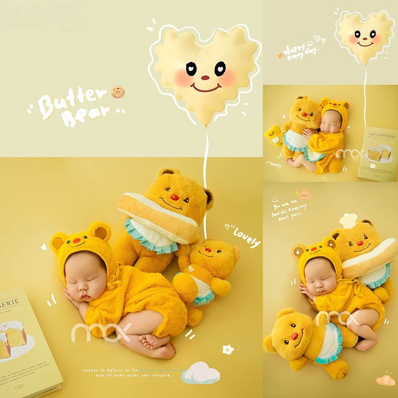Yellow Bear Theme Set - Newborn Photography Props - Image 3